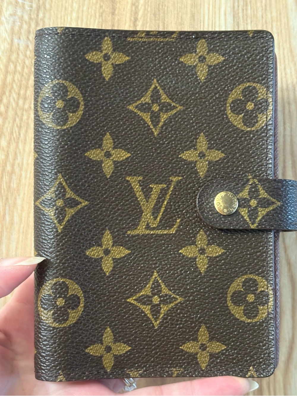 Auth Louis Vuitton monogram Agenda cover PM